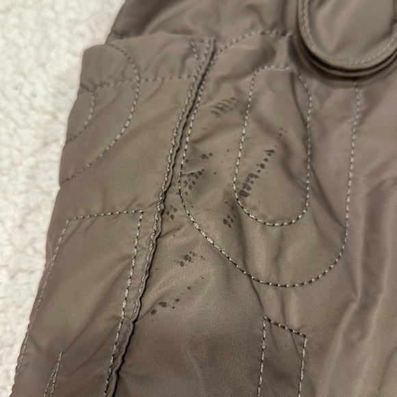 Marc By Marc Jacobs Nylon Quilted Tote Bag Purse Logo Stitching Throughout Gray - Picture 10 of 16